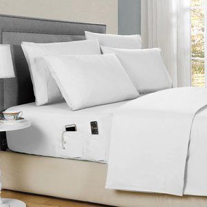 Kathy Ireland 6-Pc Smart Pocket Sheet Set - White